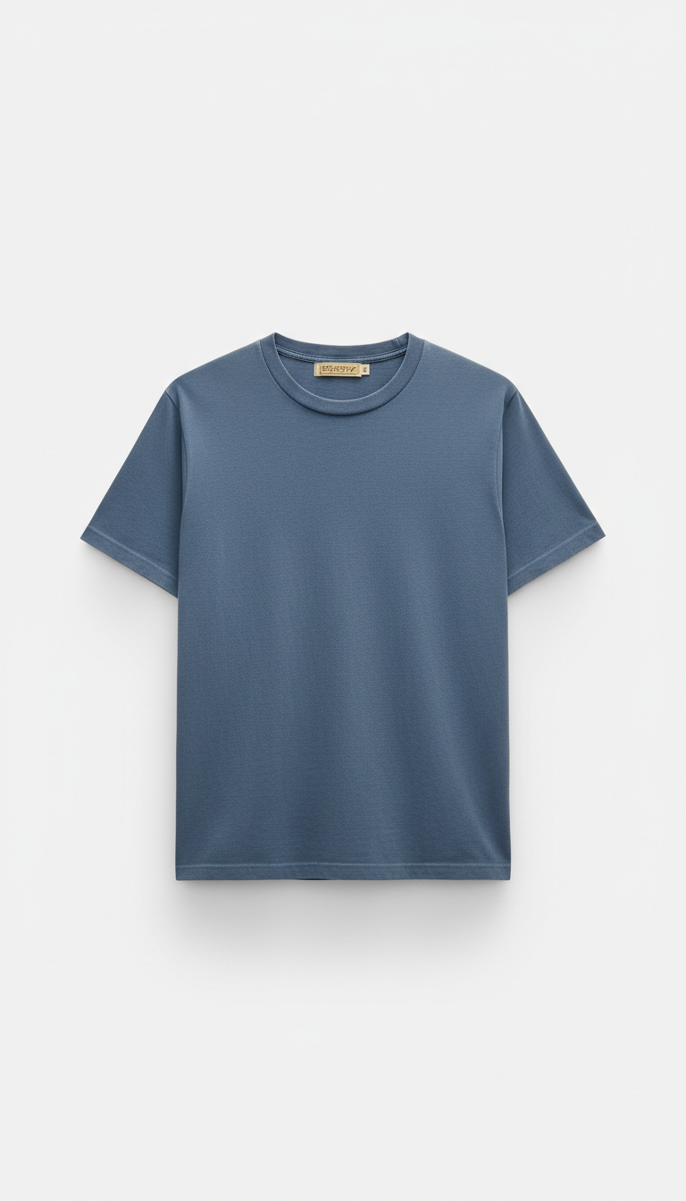 Quiet Blue Vintage-Inspired Tee